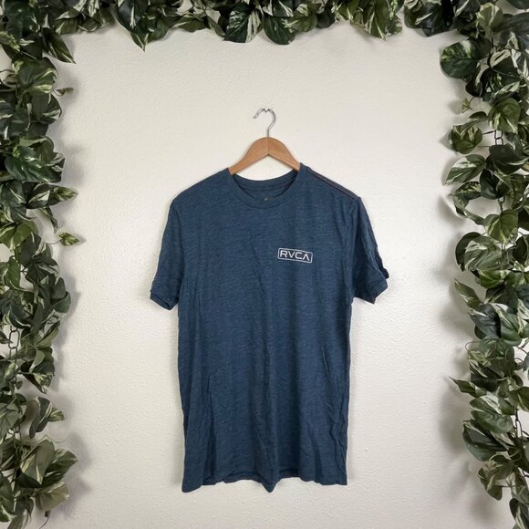 RVCA Buckle Short Sleeve Graphic Shirt Heathered Blue Men’s Size M - Picture 1 of 6